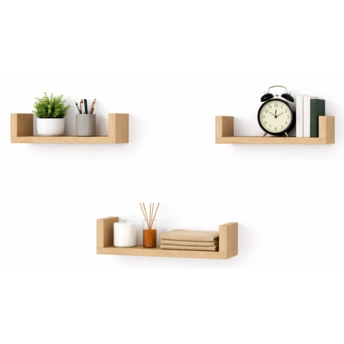 Półka Ścienna Wisząca 40 cm P1-40 Dąb Sonoma Zestaw 3 szt do Salonu, Sypialni