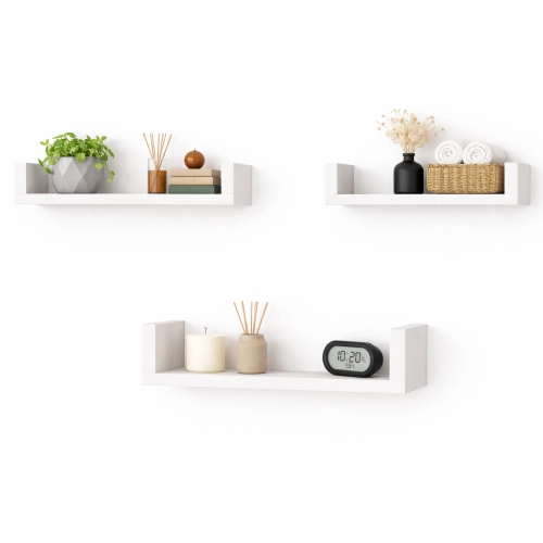 Półka Ścienna Wisząca 60 cm P1-60 Biała Zestaw 3 szt do Salonu, Sypialni