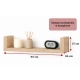 Półka Ścienna Wisząca 60 cm P1-60 Dąb Sonoma Zestaw 3 szt do Salonu, Sypialni