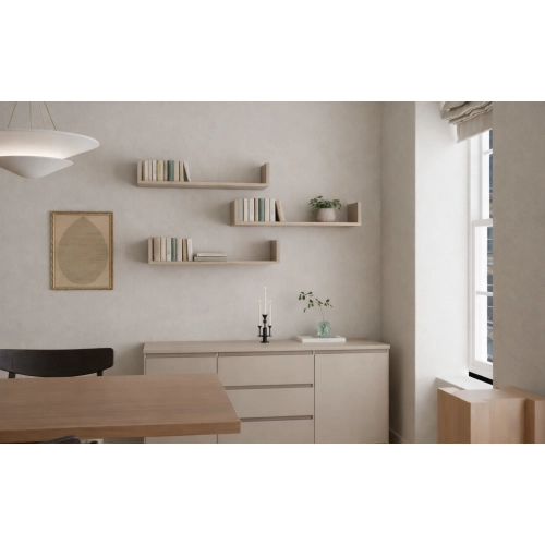 Półka Ścienna Wisząca 80 cm P1-80 Kaszmir Zestaw 3 szt do Salonu, Sypialni