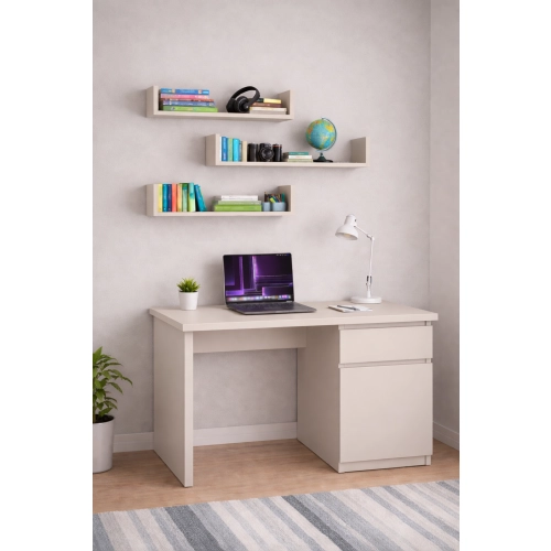 Półka Ścienna Wisząca 80 cm P1-80 Kaszmir Zestaw 3 szt do Salonu, Sypialni