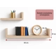 Półka Ścienna Wisząca 80 cm P1-80 Dąb Sonoma Zestaw 3 szt do Salonu, Sypialni