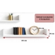 Półka Ścienna Wisząca 80 cm P1-80 Biały Zestaw 3 szt do Salonu, Sypialni