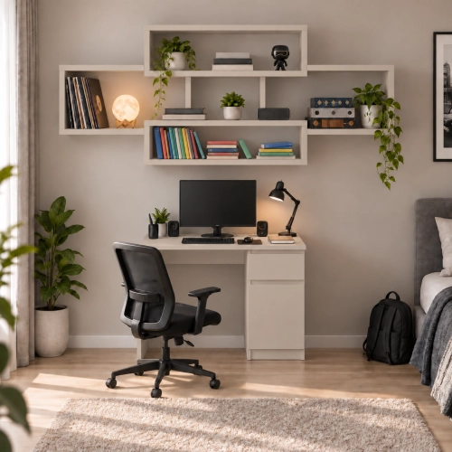 Półka Ścienna Wisząca Kaszmir Duża P2 170 x 80 cm Regał na Książki do Salonu