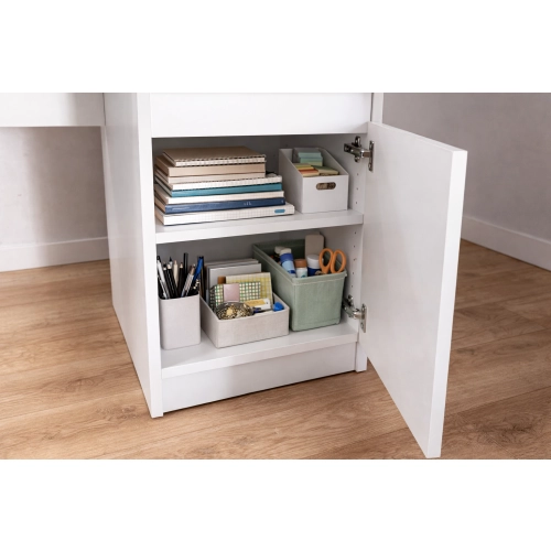 Biurko Dąb Wotan/Czarny B2-S Komputerowe Młodzieżowe z Szufladą Półka Cichy Domyk