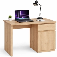 Biurko Dąb Sonoma B2-S Komputerowe Młodzieżowe z Szufladą Półka Cichy Domyk