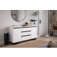 Komoda 2D3S BIA ALFA Komoda Biała z Szufladami do Salonu, Sypialni 145 cm