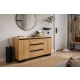 Komoda 2D3S DC ALFA Komoda z Szufladami do Salonu, Sypialni 145 cm Dąb Wotan