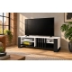 Szafka RTV III pod TV 145 cm Lamele Biała Nowoczesna Loft