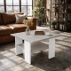 Stolik Kawowy Kwadratowy ST1 Beton/Biały 60x60 cm Ława do Salonu