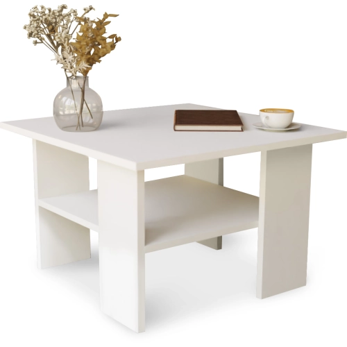 Stolik kawowy kwadratowy ST1 biały 60x60 cm