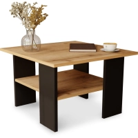 Stolik kawowy kwadratowy ST1 dąb Wotan/czarny 60x60 cm