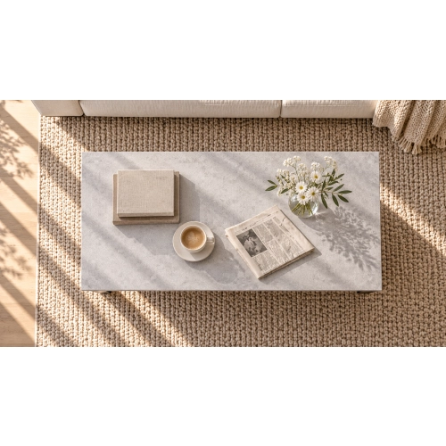 Stolik Kawowy ST12 BET Ława do Salonu Beton Czarny Loft