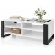 Stolik Kawowy ST12 BIA Ława do Salonu Biały Czarny Loft