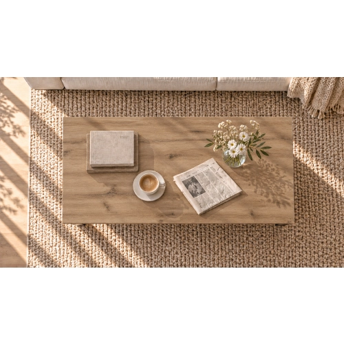 Stolik Kawowy ST12 DC Ława do Salonu Dąb Wotan Czarny Loft