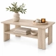 Stolik Kawowy Dąb Sonoma ST2 Ława z Półką Nowoczesna Loft 90 x 50 cm do Salonu