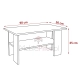 Stolik Kawowy Dąb Sonoma ST2 Ława z Półką Nowoczesna Loft 90 x 50 cm do Salonu