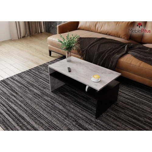 Stolik kawowy ST4 Trebia beton czarny ława do salonu