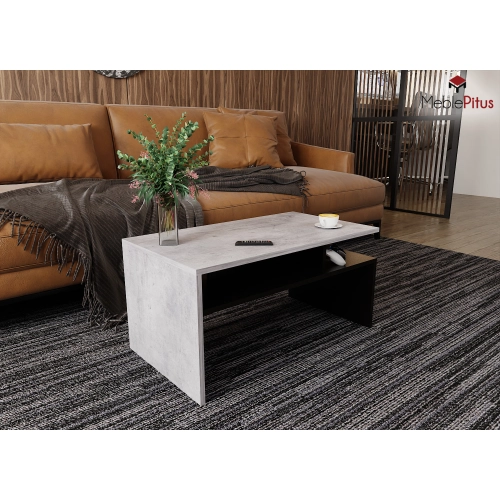 Stolik kawowy ST4 Trebia beton czarny ława do salonu