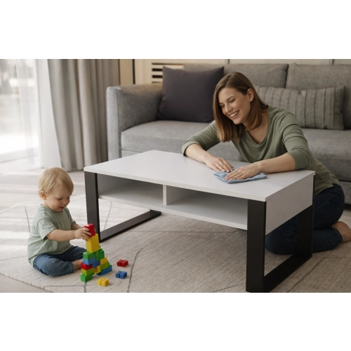 Stolik kawowy ST7 biały prostokątny nowoczesny loft