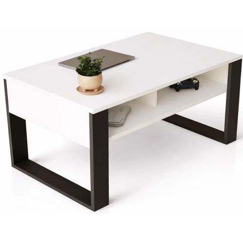 Stolik kawowy ST7 biały prostokątny nowoczesny loft