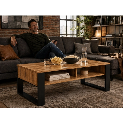 Stolik Kawowy ST7MAX DC Ława Duża 120cm do Salonu Sąb Wotan Loft