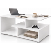 Stolik kawowy ST10 Biały Prostokątny 90 x 50 cm Ława do Salonu Loft