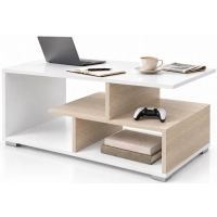 Stolik kawowy ST10 Biały Dąb Sonoma Prostokątny 90 x 50 cm Ława do Salonu Loft
