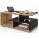 Stolik kawowy ST10 Dąb Wotan Czarny Prostokątny 90 x 50 cm Ława do Salonu Loft