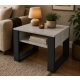 Stolik Kawowy ST8 Beton Czarny 65x50 cm Ława do Salonu Loft