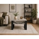 Stolik Kawowy ST8 Beton Czarny 65x50 cm Ława do Salonu Loft