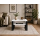 Stolik Kawowy ST8 Biały Czarny 65x50 cm Ława do Salonu Loft
